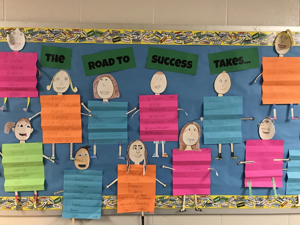 Positivity Project Bulletin Board on Character Strengths