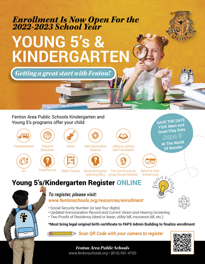 Y5 & Kdg Enrollment Flyer