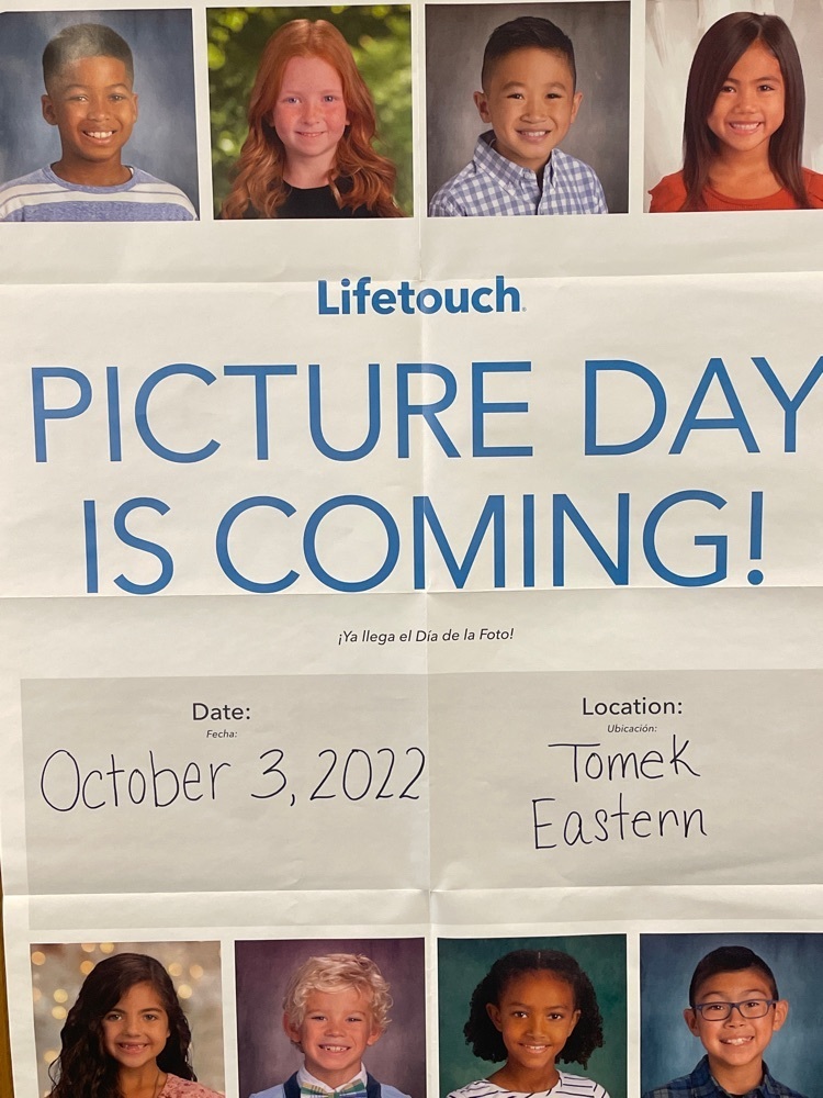 Picture Day is October 3rd 